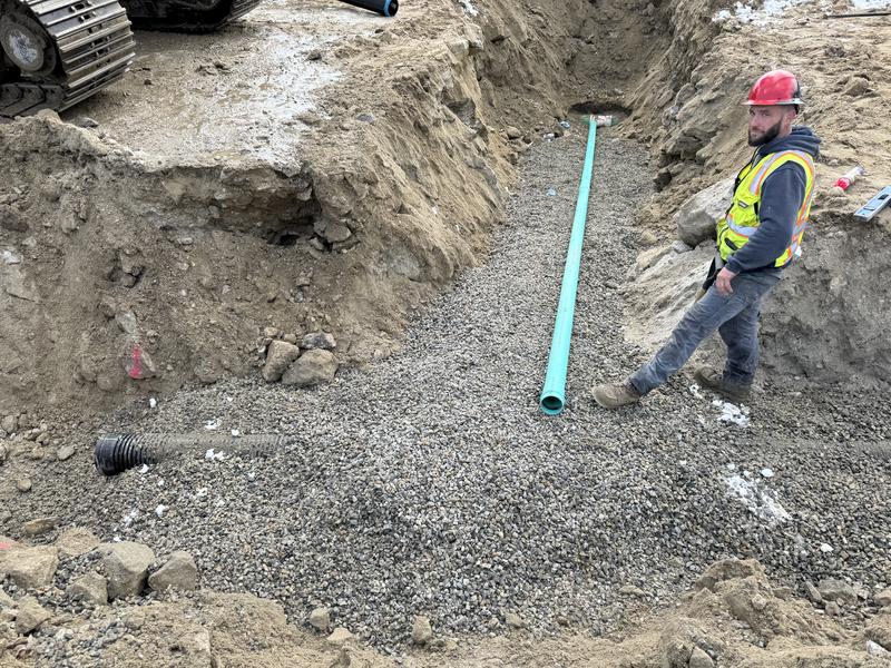 Site utility installation by Envy Excavation