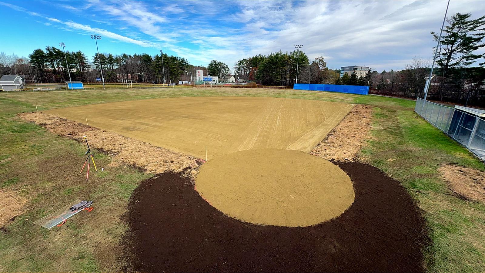 The completed Little League field