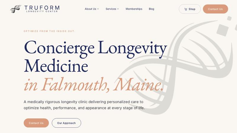 TruForm Longevity website