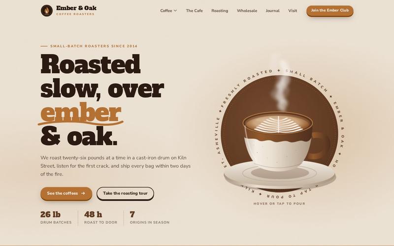 Ember & Oak template