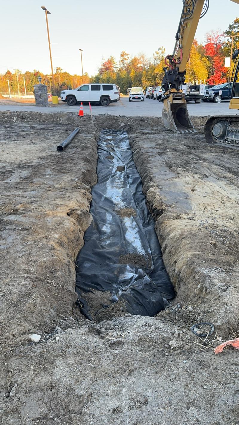 Sub-base excavation in Bridgton