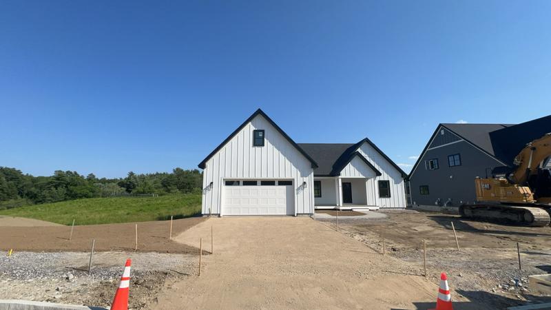 Finished crushed-stone driveway in Maine