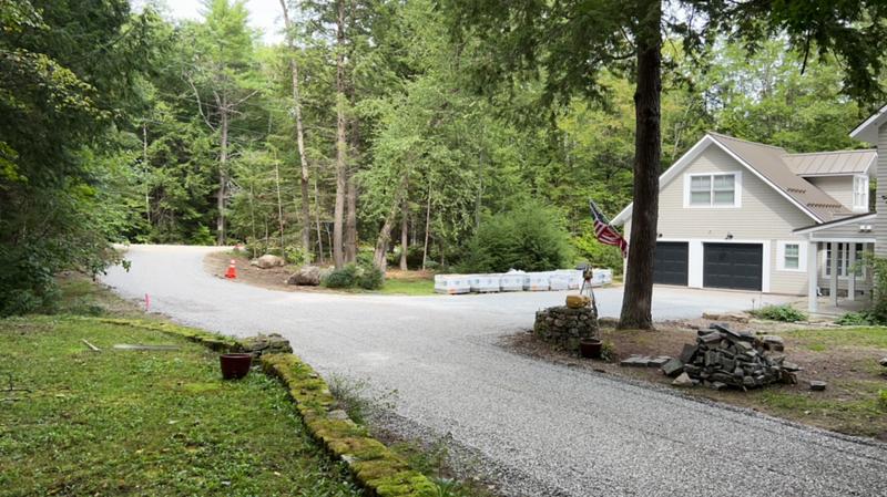 Gravel driveway construction in Southern Maine
