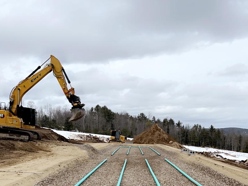 Septic system excavation