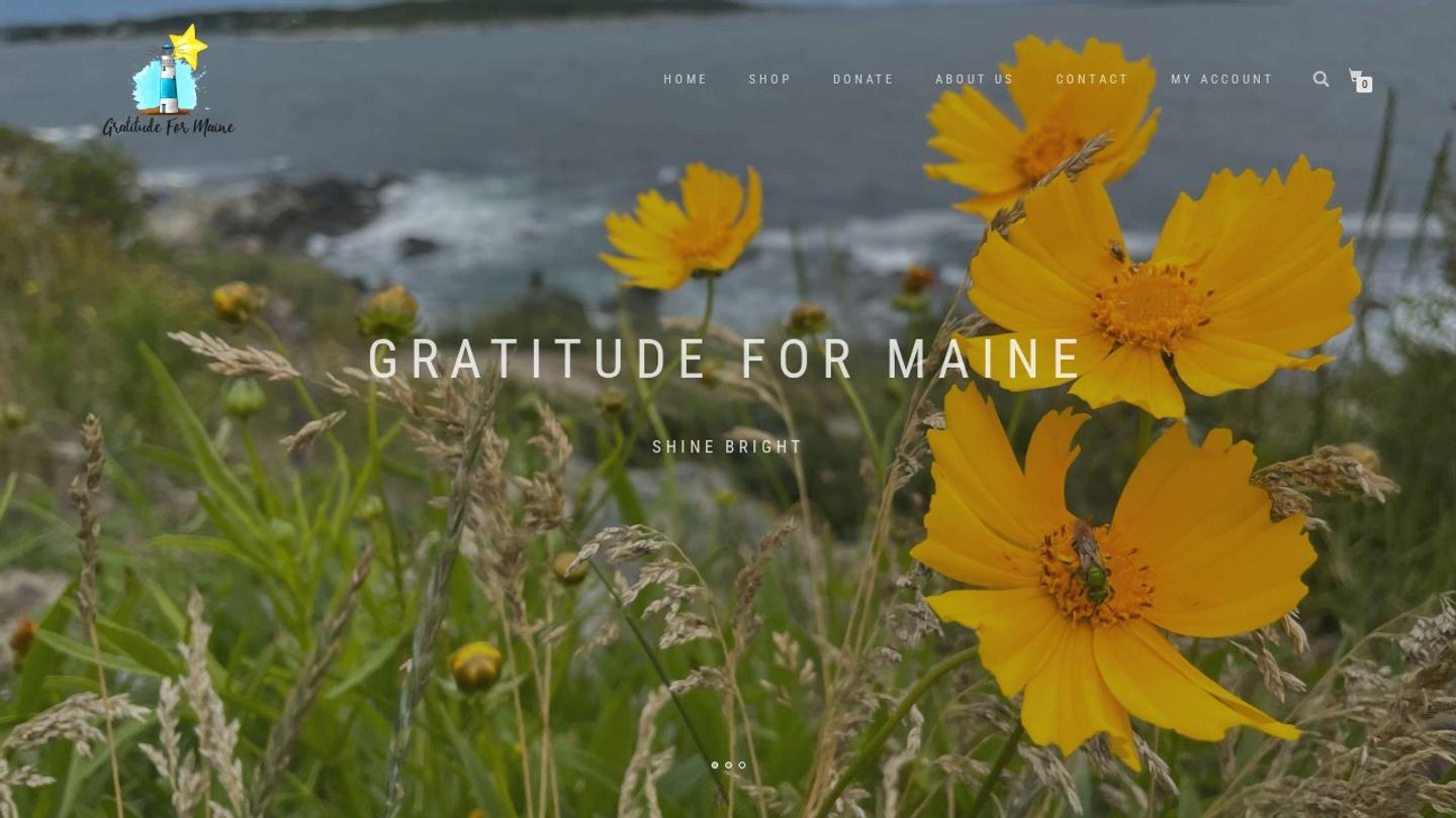 Gratitude for Maine website built by K Squared
