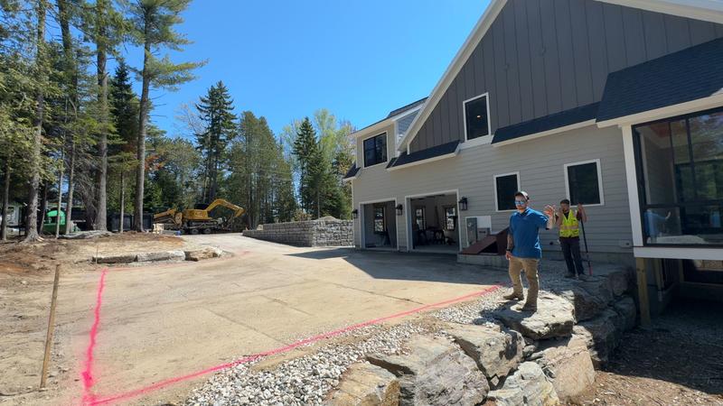 Gravel driveway construction in Southern Maine