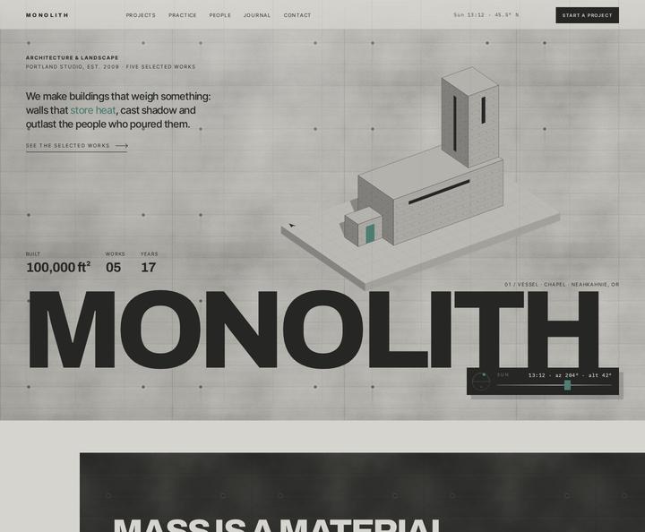 Monolith template, full page