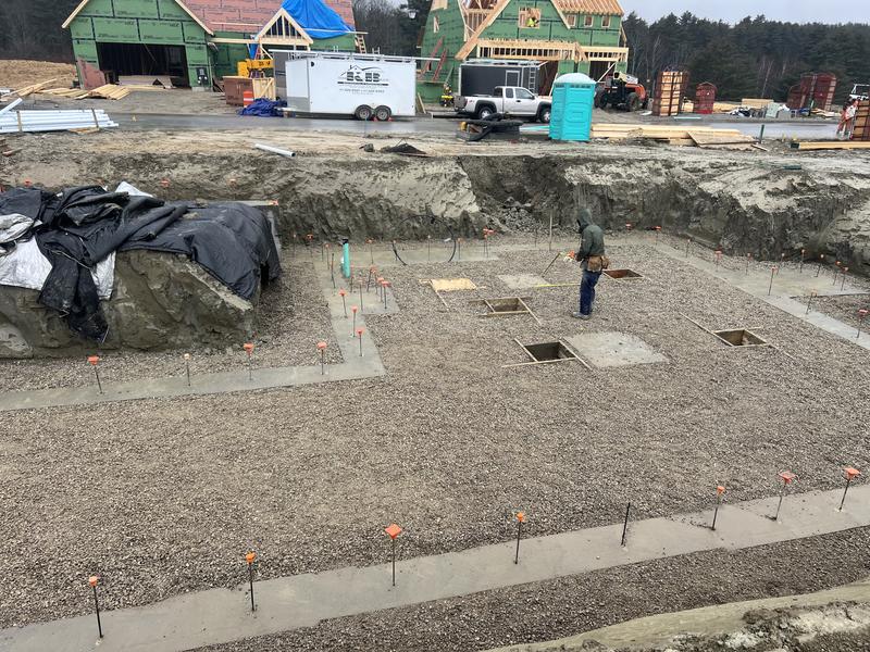 Footing dig for new home build in Maine