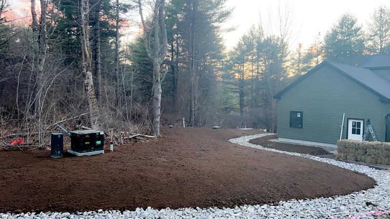 Final grade and rake for new lawn install