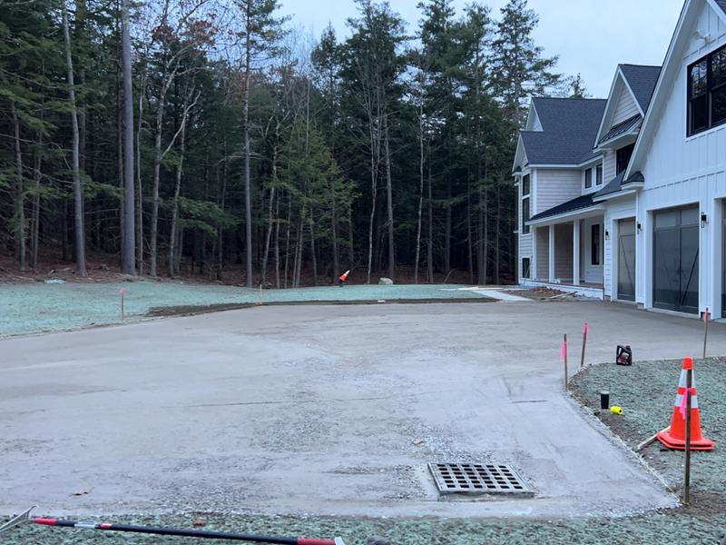 Finished graded driveway