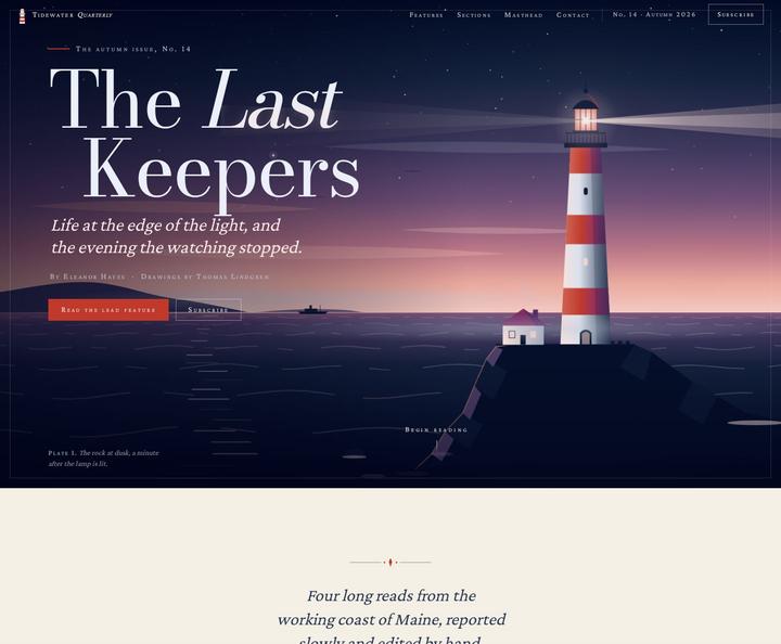 Tidewater Quarterly template, full page