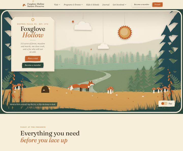 Foxglove Hollow template, full page