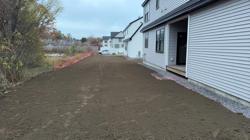 Final grade and rake for new lawn install