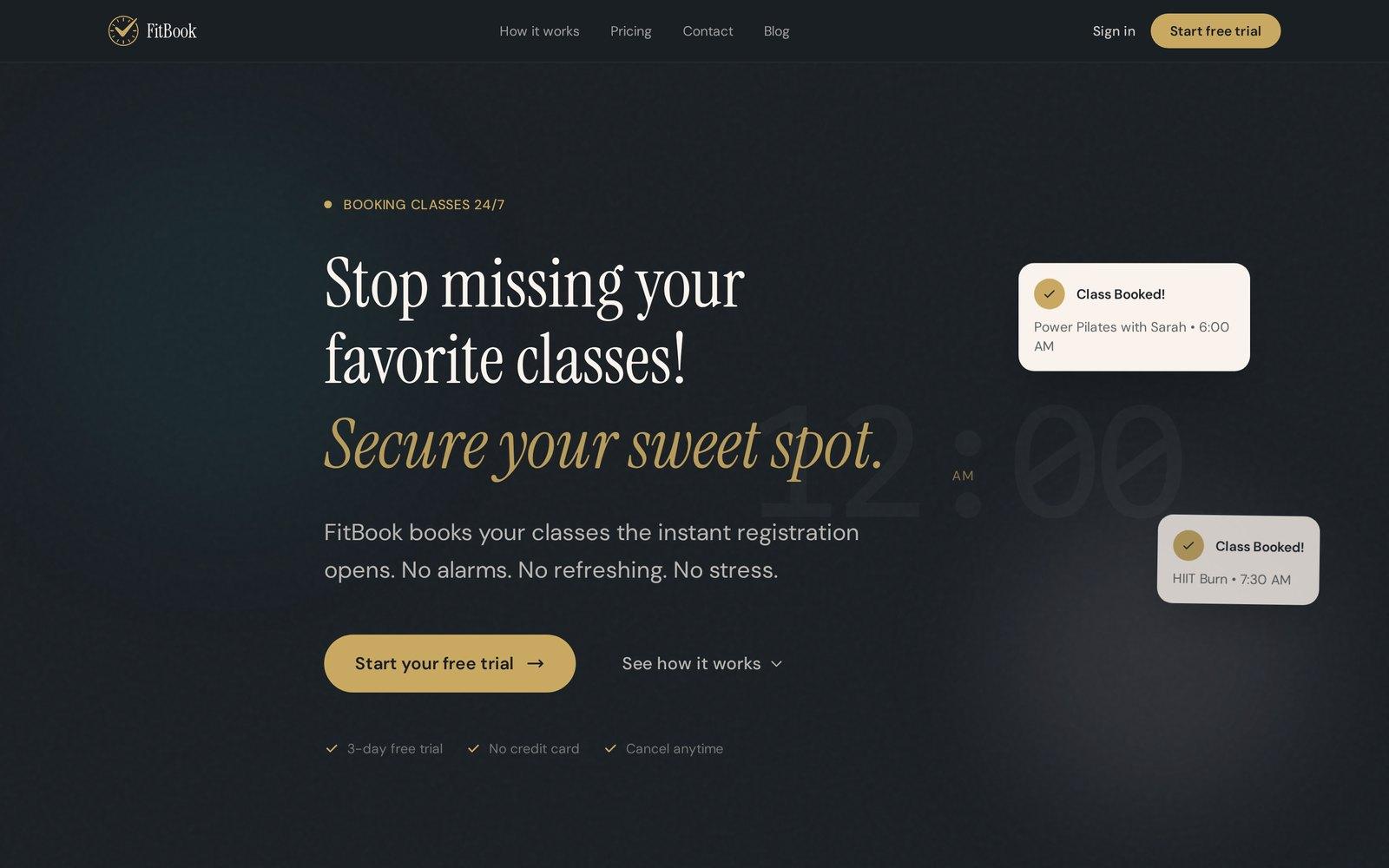 FitBook website