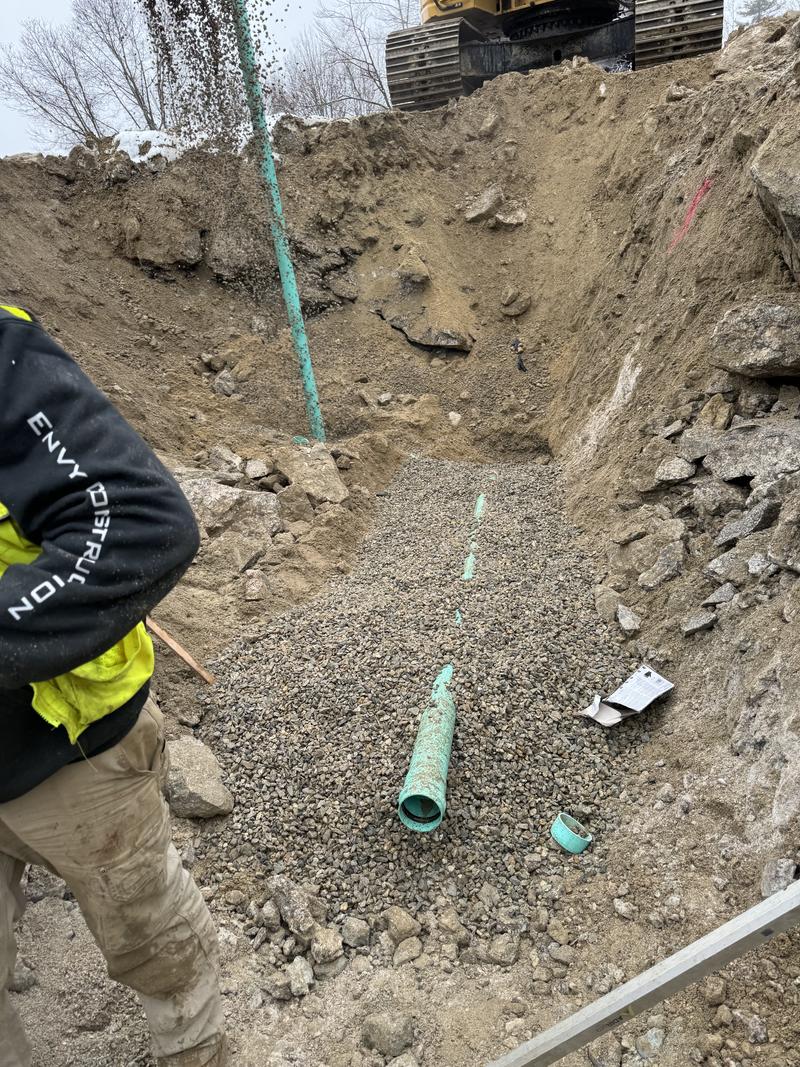Site utility installation by Envy Excavation