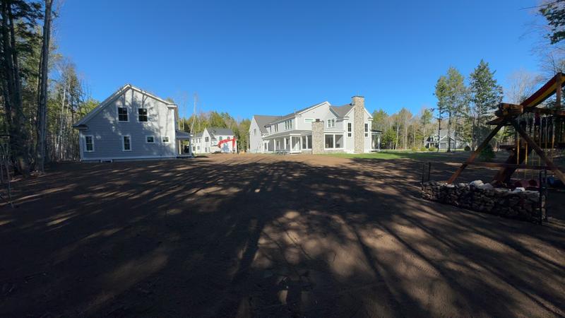 Lawn prep and finish grading in Maine
