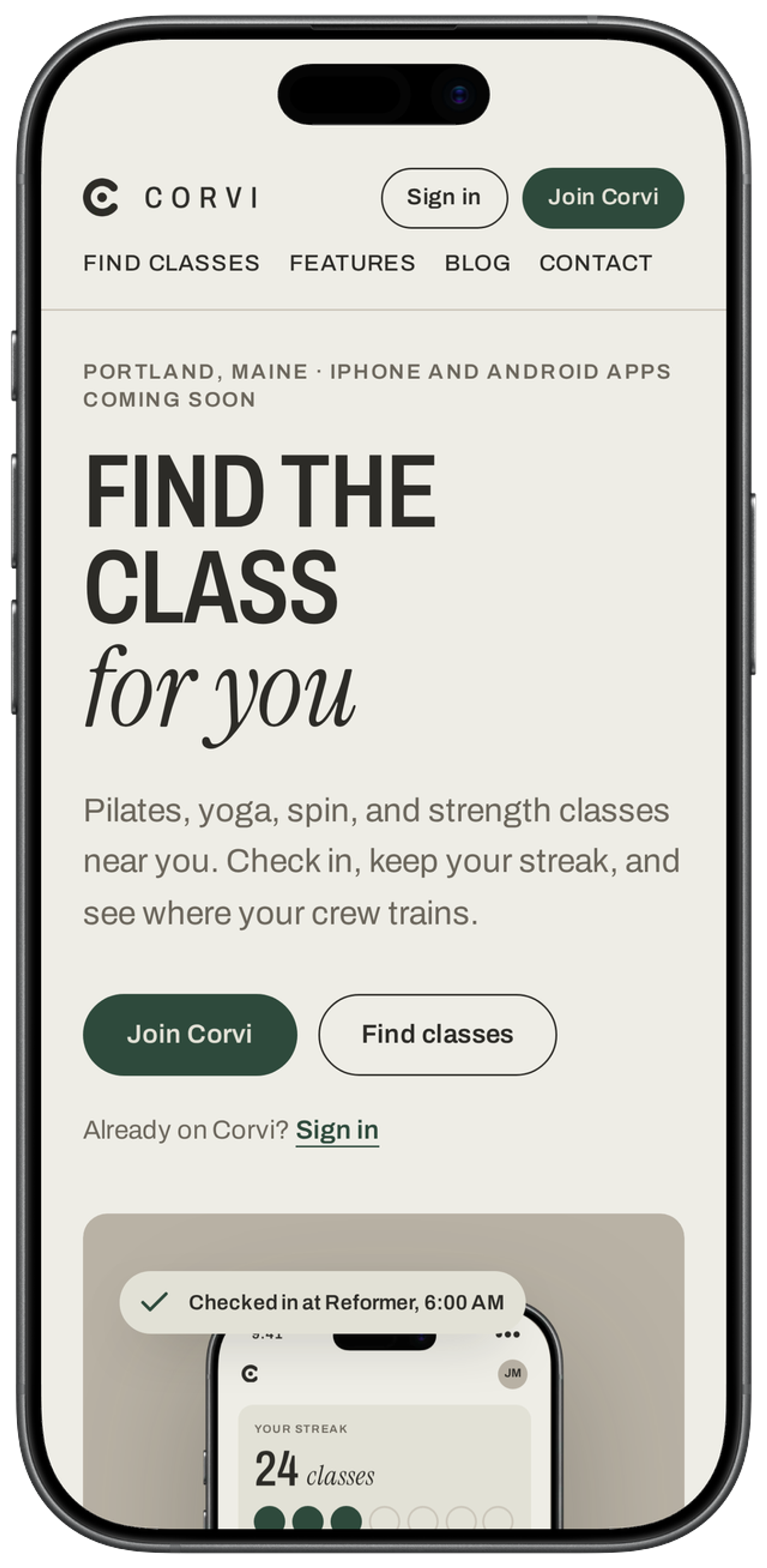 Corvi on iPhone