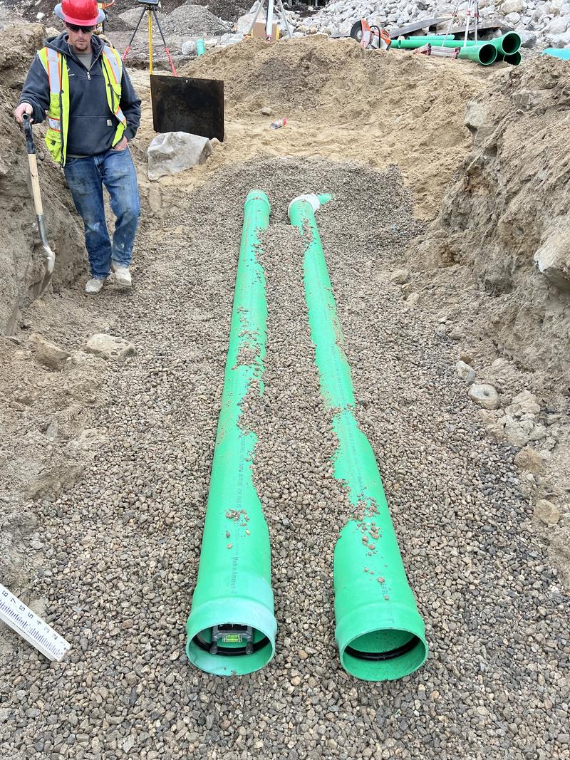 Site utility installation by Envy Excavation