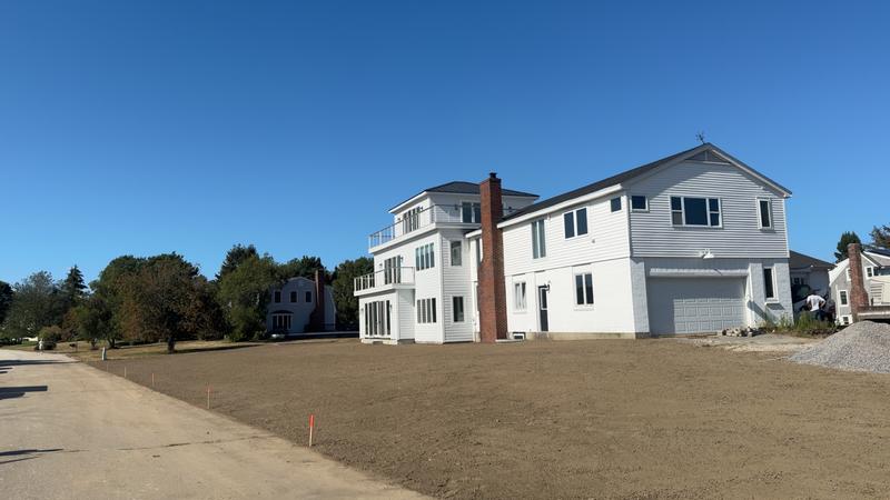 Lawn prep and finish grading in Maine