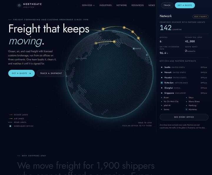 Northgate Logistics template, full page