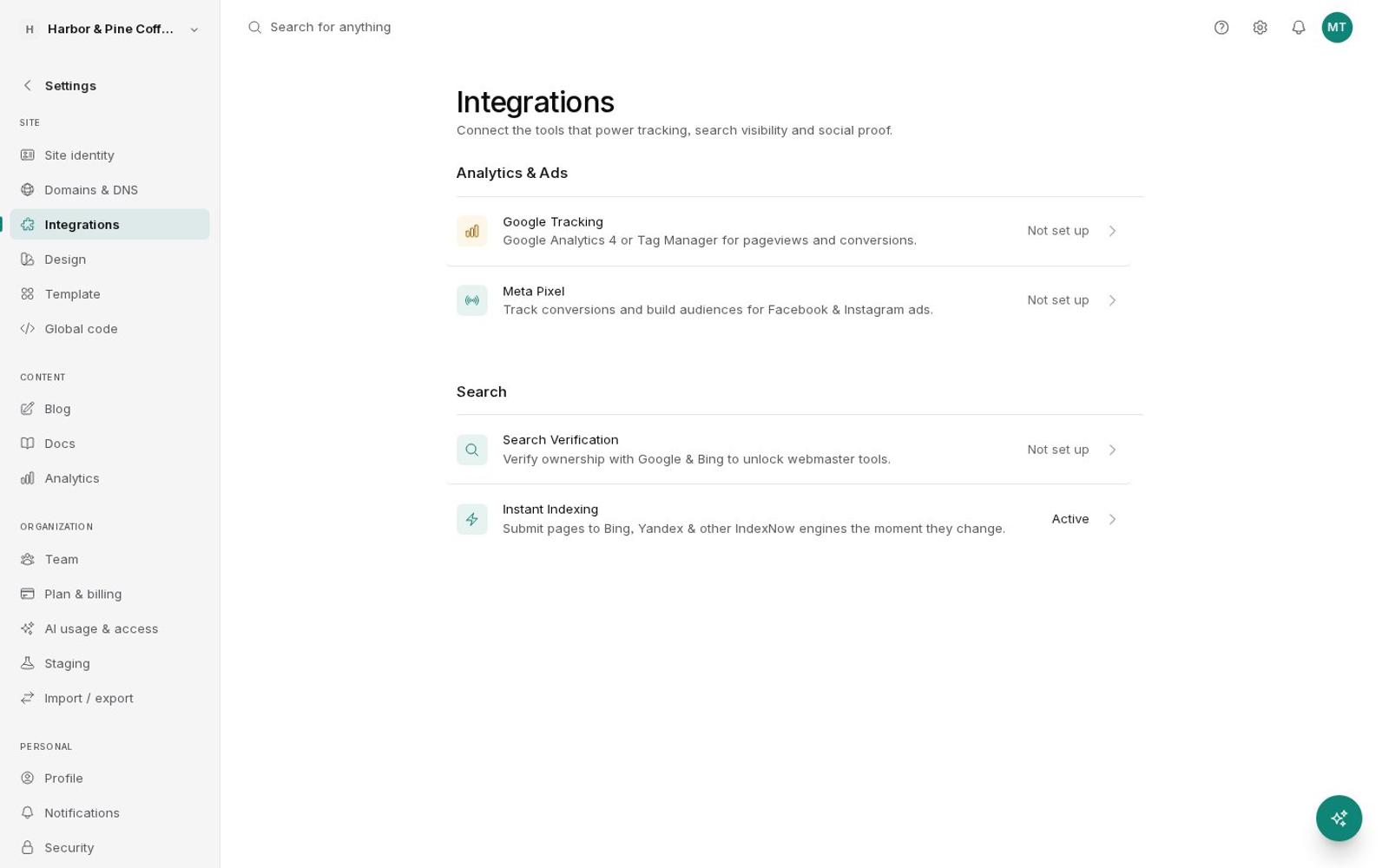 Faster indexing with IndexNow