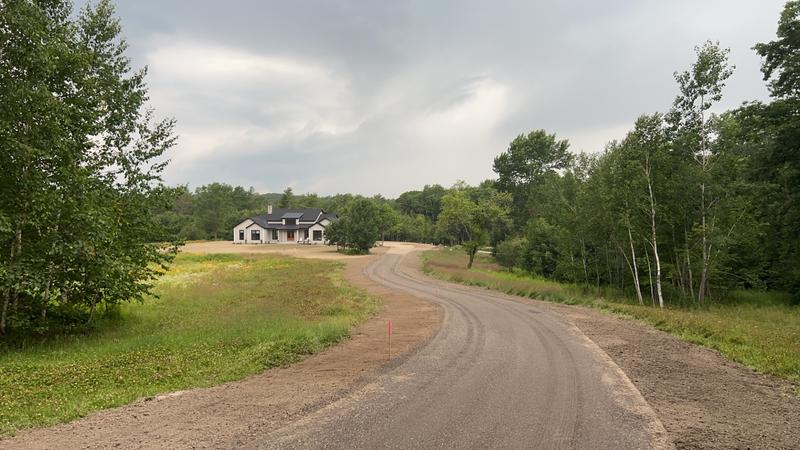 Gravel driveway construction in Southern Maine