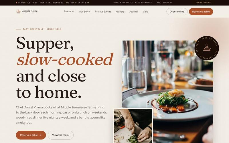 Copper Kettle Bistro template