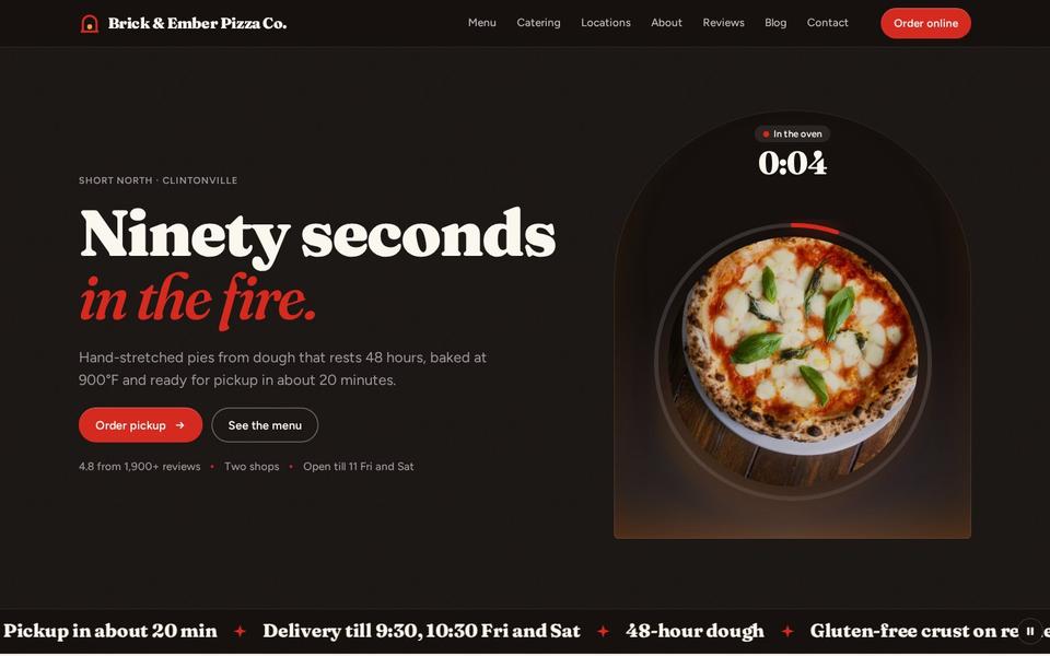 Brick & Ember Pizza Co. template