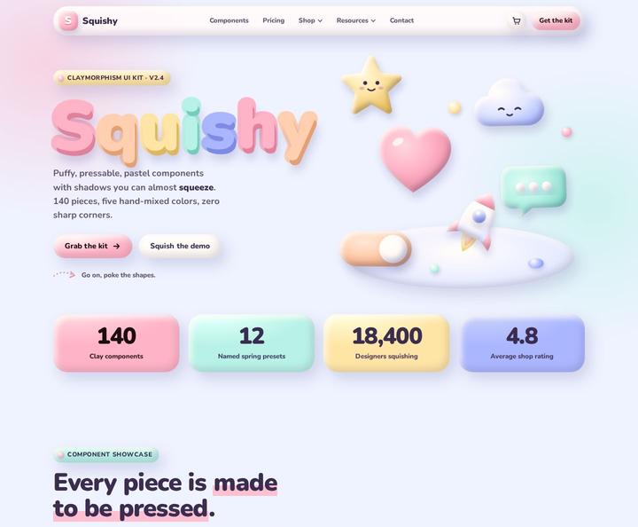 Squishy template, full page