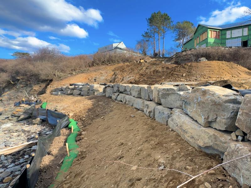Retaining wall construction