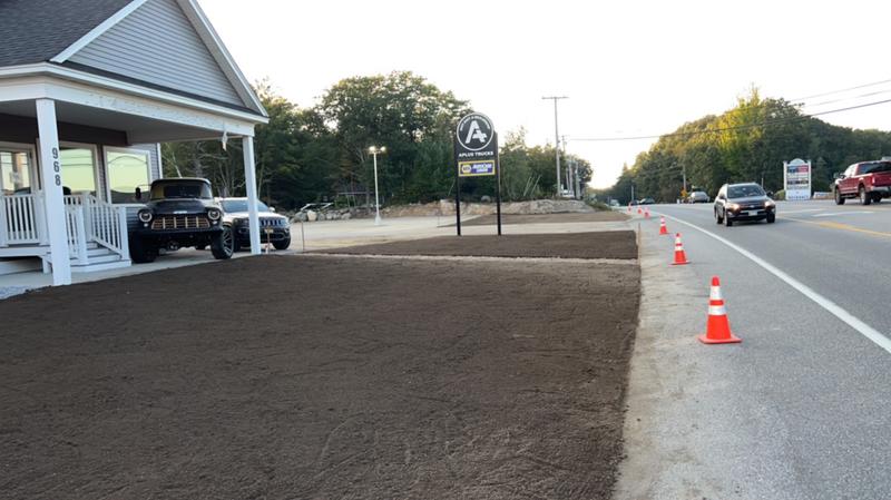 Lawn prep and finish grading in Maine