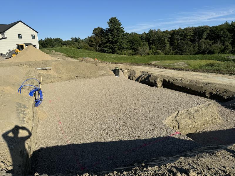 Footing dig for new home build in Maine