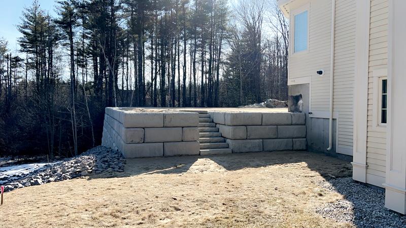Stone wall construction in Southern Maine