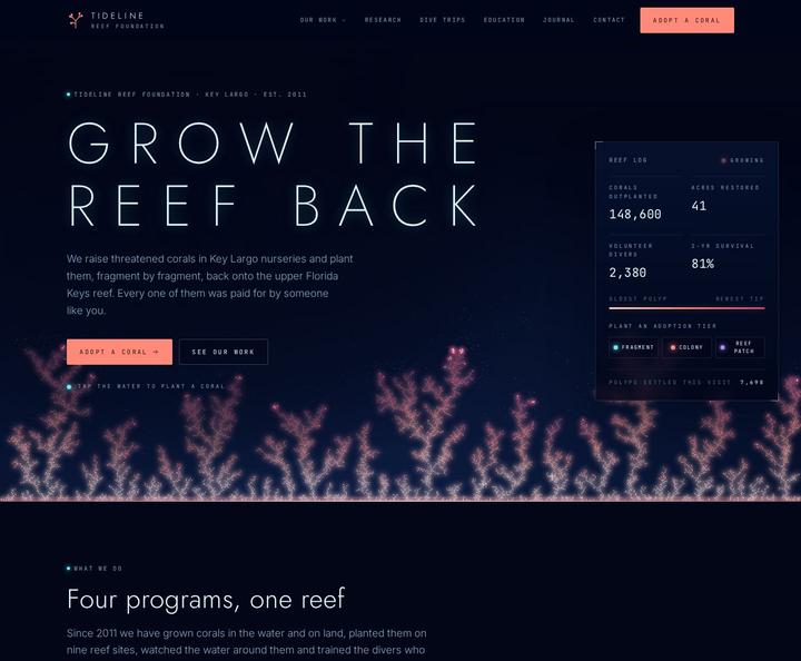 Tideline Reef template, full page