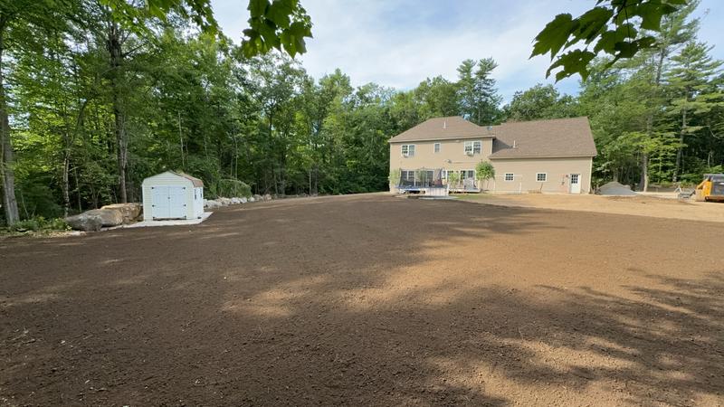 Final grade and rake for new lawn install