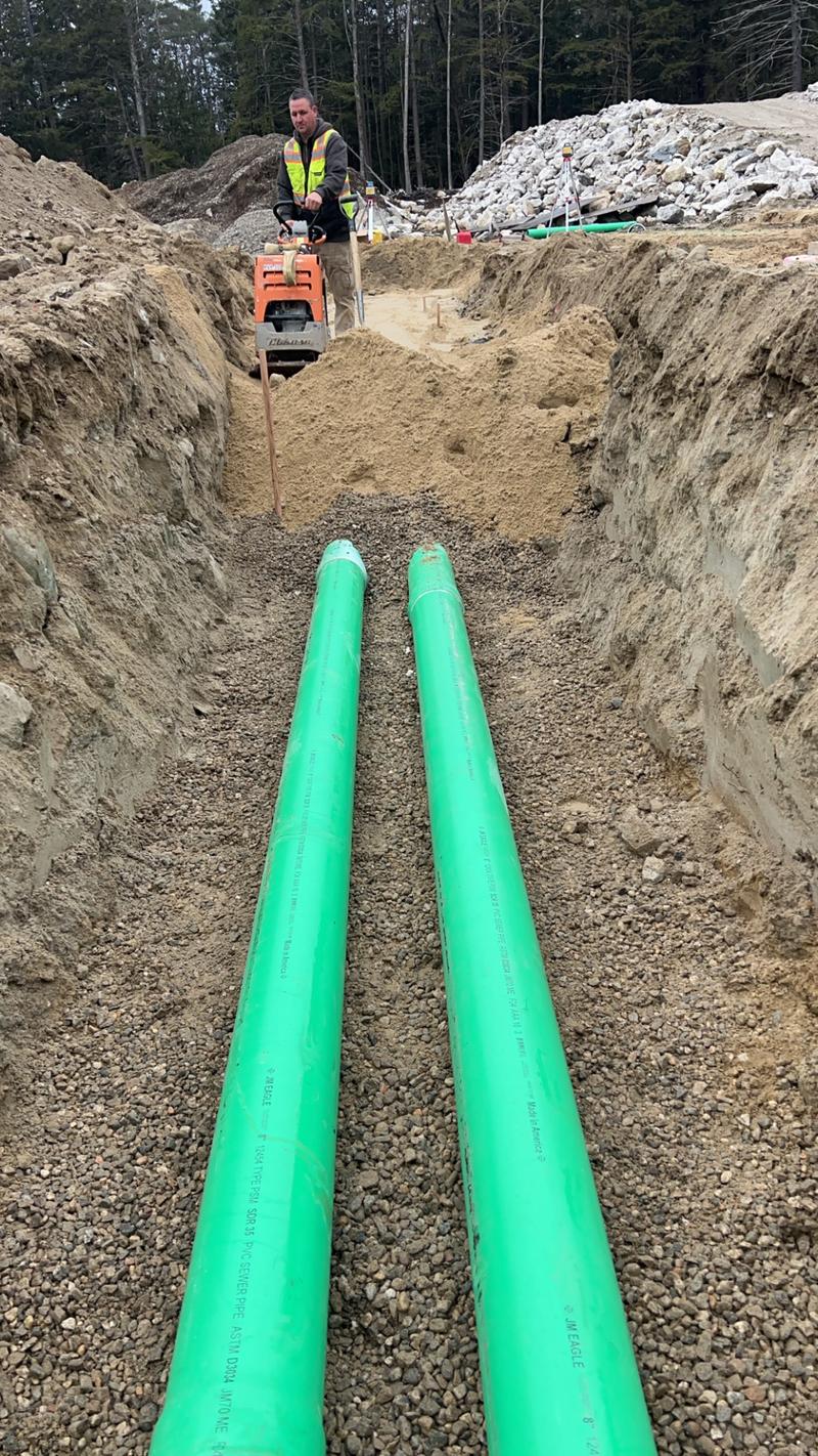 Site utility installation by Envy Excavation