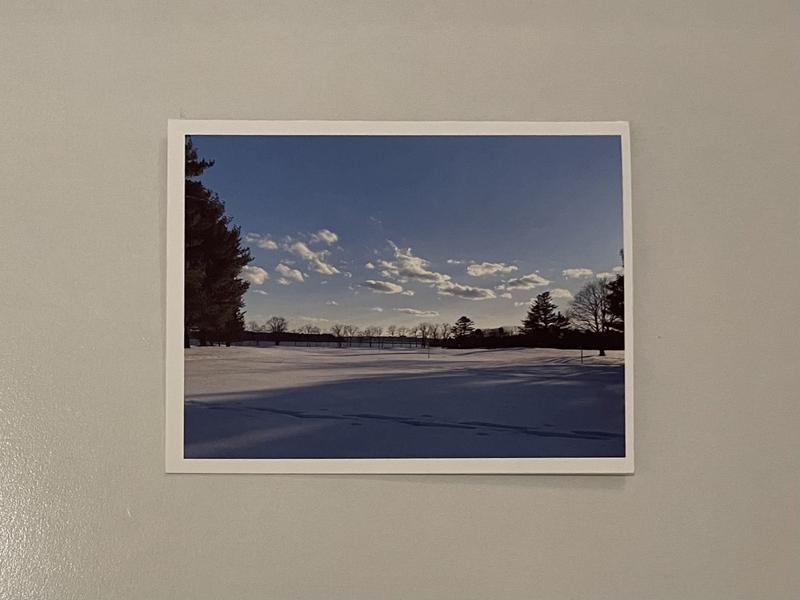 Gratitude for Maine Winter Note Card Set, card 6 with a Maine winter photo