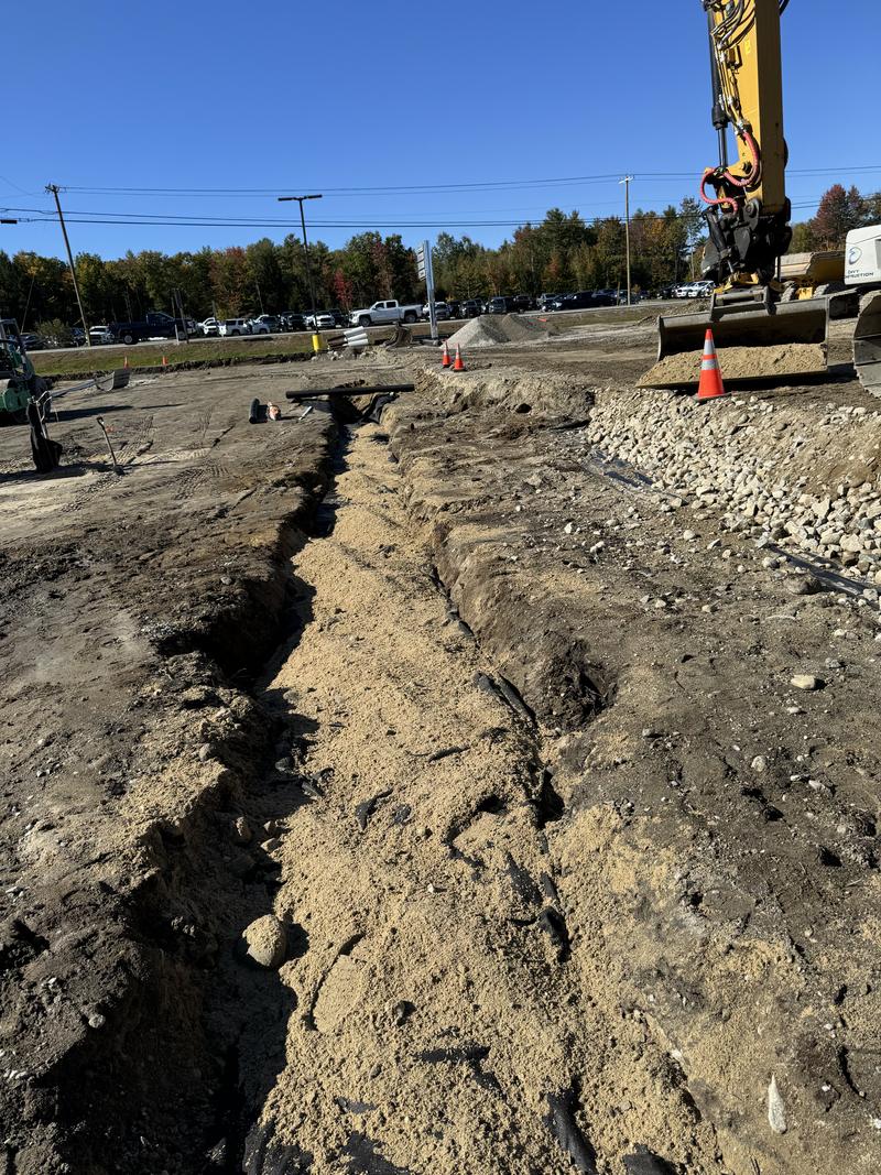 Sub-base excavation in Bridgton