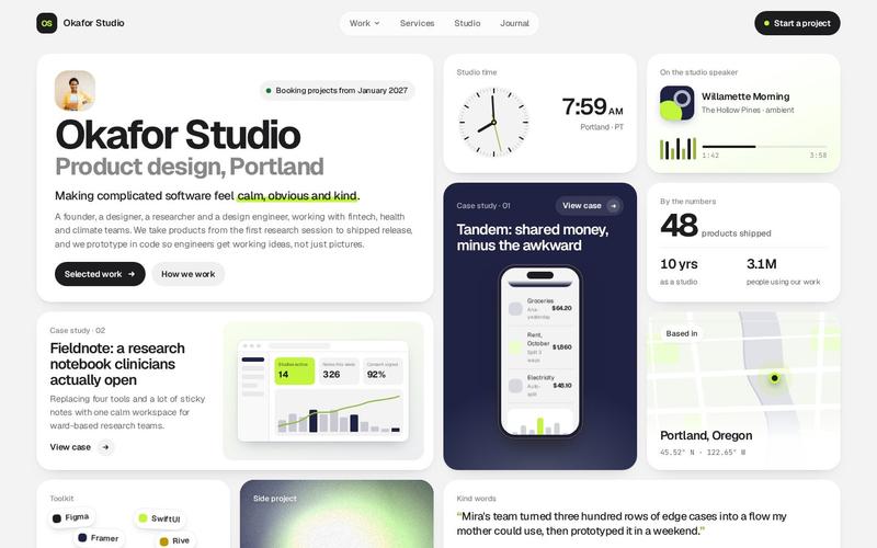Okafor Studio template