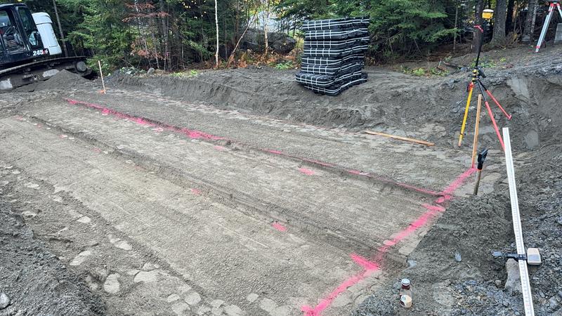 Access road construction