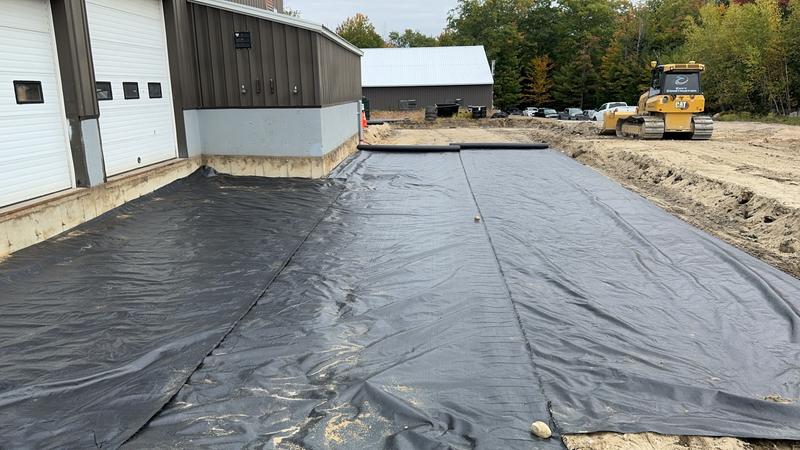 Compacted gravel base