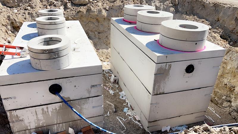 Site utility installation by Envy Excavation