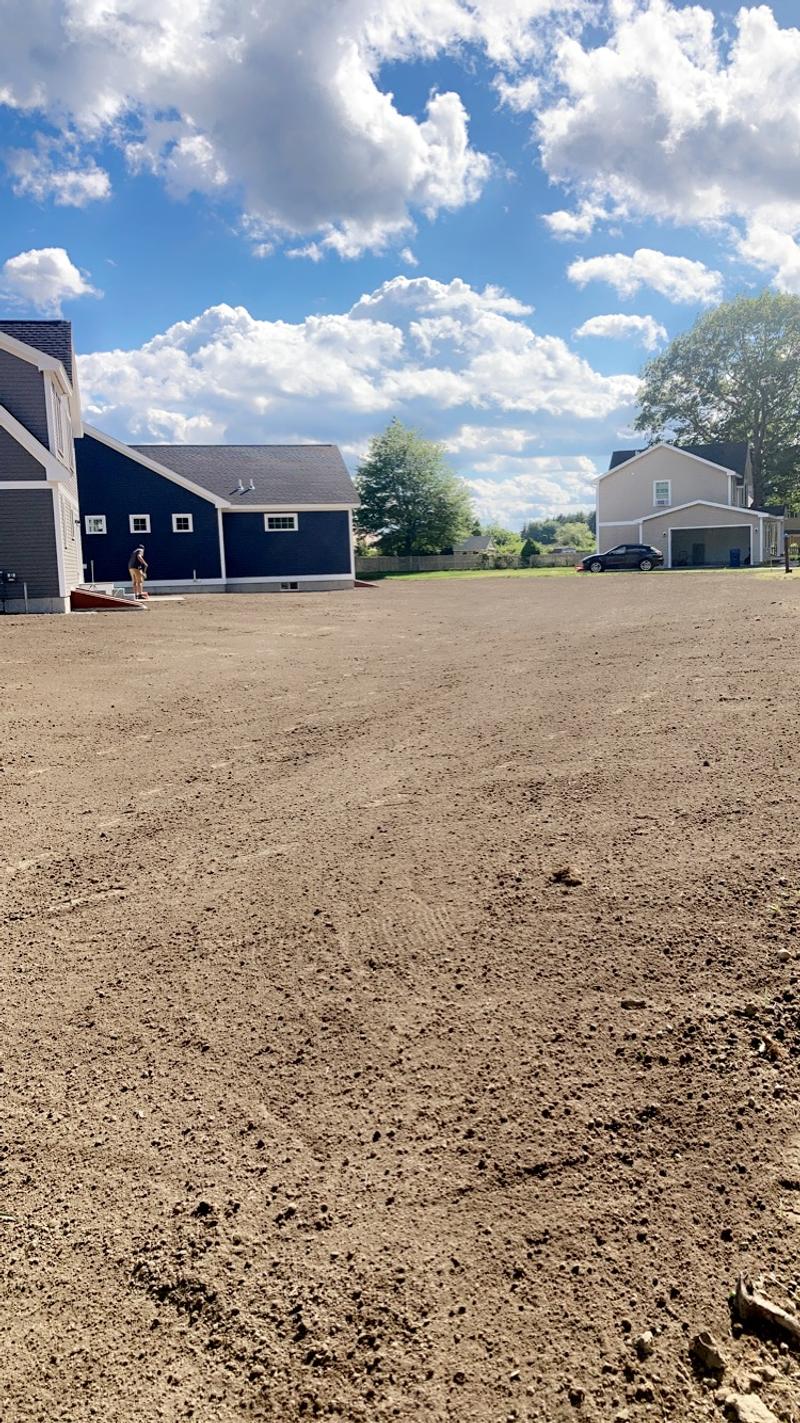 Lawn prep and finish grading in Maine