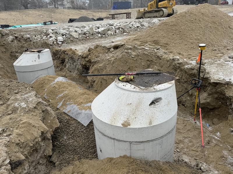 Site utility installation by Envy Excavation