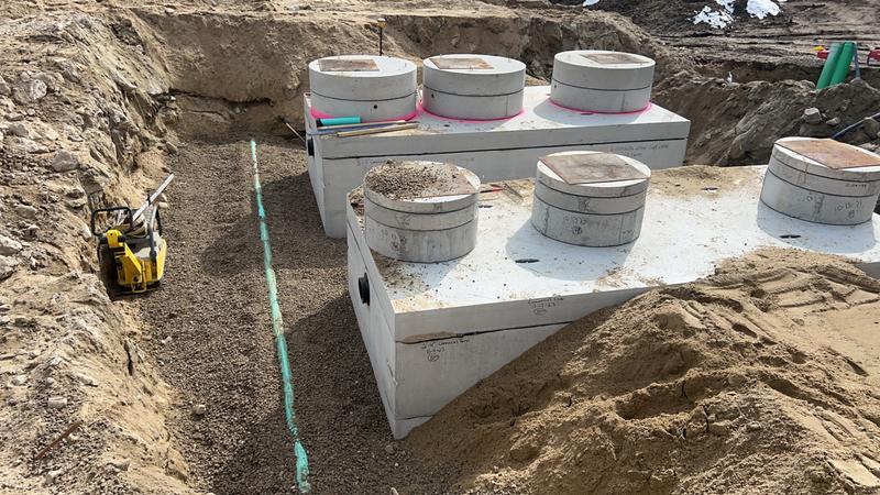 Site utility installation by Envy Excavation