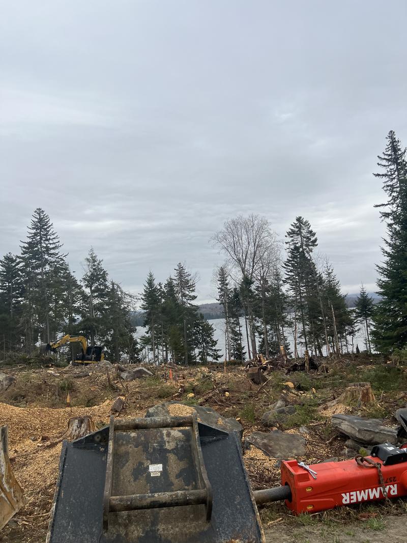Retaining wall and grading