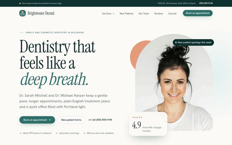 Brightwater Dental template