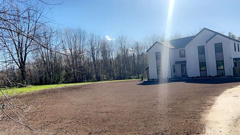 Lawn prep and finish grading in Maine