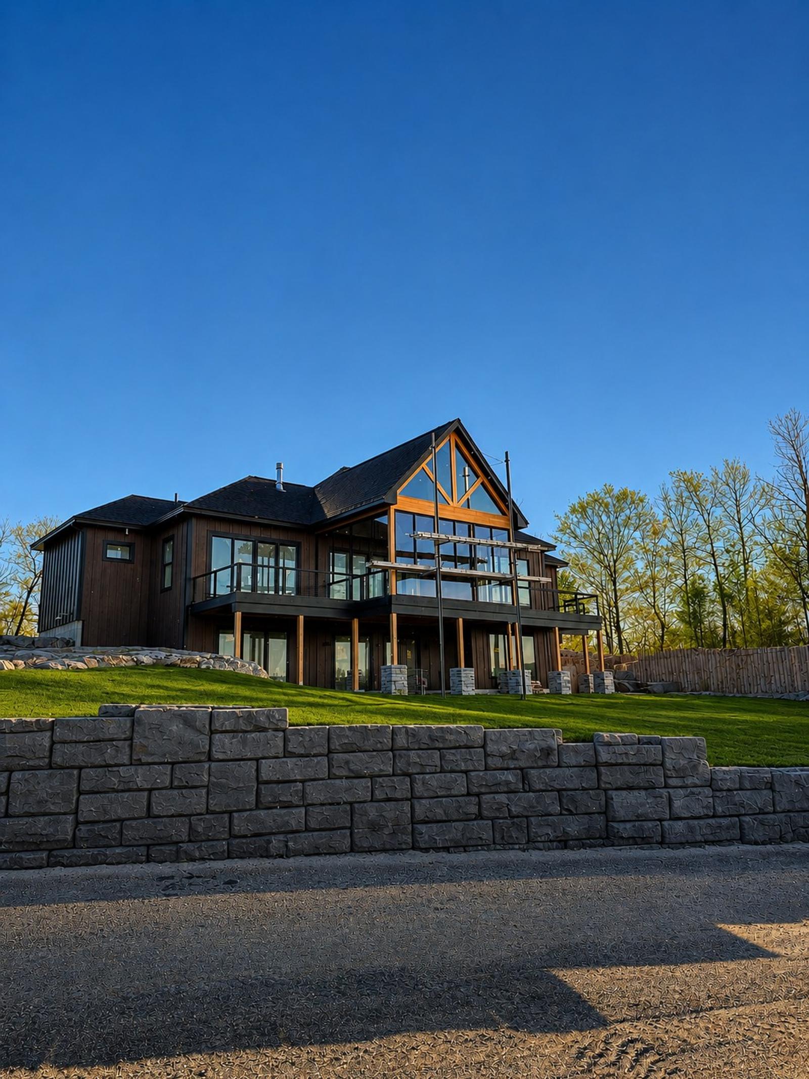 A coastal new build underway in Southern Maine