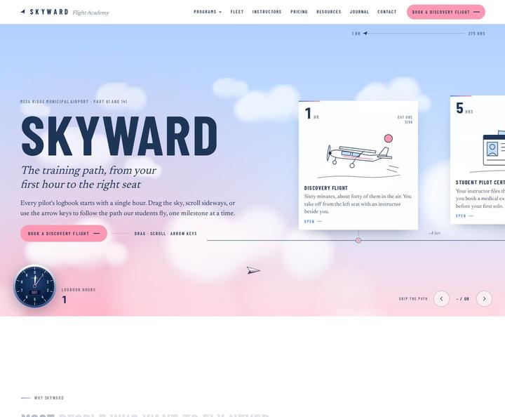 Skyward Flight Academy template, full page